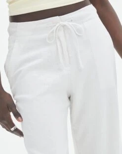 Linen Blend Tie Waist Pants 25 Linen Blend Tie Waist Pants -Outlet Glassons Store t evie mr tie waist linen pant white imageback pw123196tlvl