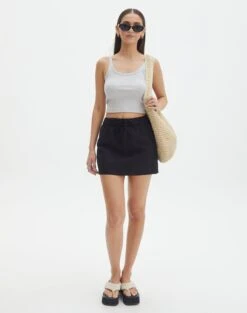 Tiered Asymmetric Lace Mini Skirt -Outlet Glassons Store t mila tie waist mini skirt black front ss116071tlv 12