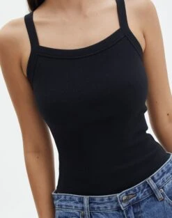 Ribbed Tank Bodysuit 26 Ribbed Tank Bodysuit -Outlet Glassons Store talia ribbed bodysuit black imageback tb115391rib
