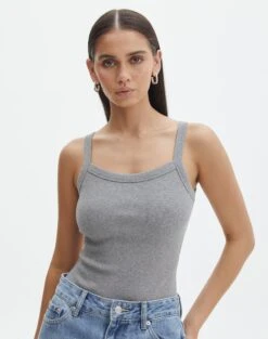 Luxe Lounge Modal Ribbed Long Sleeve Top 34 Luxe Lounge Modal Ribbed Long Sleeve Top -Outlet Glassons Store talia ribbed bodysuit charcoal marle front tb115391rib 1