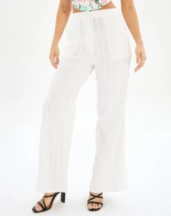 Low Rise Cotton Cargo Pant -Outlet Glassons Store talia tailored crepe pant white front pw55252cot