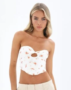 Print Frill Split Tie Front Blouse 39 Print Frill Split Tie Front Blouse -Outlet Glassons Store tarmi twist front corset carrot bunches front bv85333crb 3