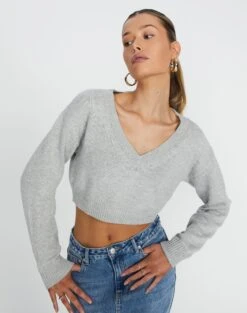 Off The Shoulder Crop Top 23 Off The Shoulder Crop Top -Outlet Glassons Store tartt v neck crop pale grey marle front kl78966knt 8