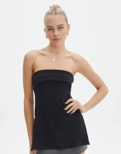 Ruffle Frill Tie Front Top 36 Ruffle Frill Tie Front Top -Outlet Glassons Store tatiana fold down side zip tube top black front bv124397pln