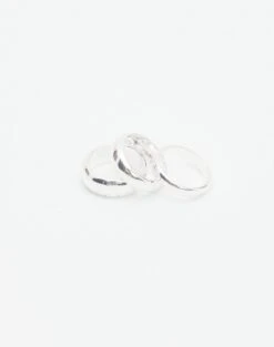 Chunky Ring 3 Pack -Outlet Glassons Store three gold rings silver detail je52535rng