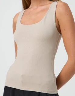 Scoop Neck Supersoft Tank 35 Scoop Neck Supersoft Tank -Outlet Glassons Store tommy tank top dusty mink imageback tv124269pch