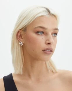 Supersoft One Shoulder Cut Out Bodysuit 40 Supersoft One Shoulder Cut Out Bodysuit -Outlet Glassons Store twisted plain hoop pack silver front je121822ear 8