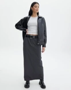 Luxe Lounge Modal Slim-Fit Maxi Skirt 34 Luxe Lounge Modal Slim-Fit Maxi Skirt -Outlet Glassons Store tyla tailored maxi skirt well suited front sl128609pln