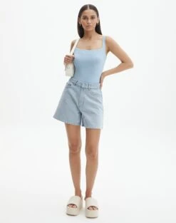 Supersoft Square Neck Bodysuit 35 Supersoft Square Neck Bodysuit -Outlet Glassons Store veronika square neck bodysuit blue bubble full tb54146pln