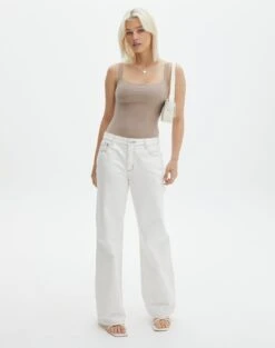 Supersoft Square Neck Bodysuit 41 Supersoft Square Neck Bodysuit -Outlet Glassons Store veronika square neck bodysuit dusty mink full tb54146pln