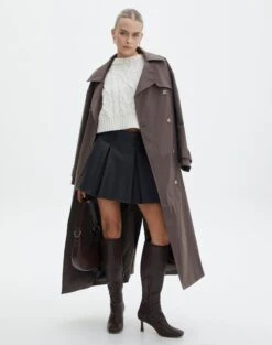 Cut Out Satin Bodysuit -Outlet Glassons Store violet pleated pu mini skirt black front ss102476pu 2