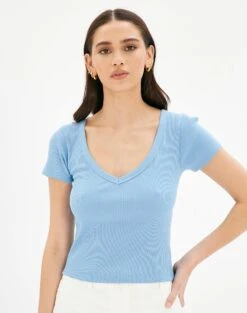 Off Shoulder Long Sleeve Top 37 Off Shoulder Long Sleeve Top -Outlet Glassons Store voop tee monday blues front ts74894ocot 1