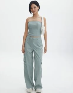 Strapless Stitch Detail Top 30 Strapless Stitch Detail Top -Outlet Glassons Store waverly wide leg pant its a big dill front pw55427gry 3