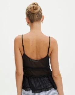 Ruffle Frill Tie Front Top 23 Ruffle Frill Tie Front Top -Outlet Glassons Store willa frill black back bv126492peb