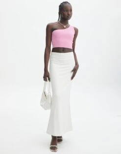 One Shoulder Ribbed Tank -Outlet Glassons Store wirius one shoulder smell the roses full kv44069rib