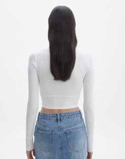 Cotton Scoop Neck Long Sleeve Top 30 Cotton Scoop Neck Long Sleeve Top -Outlet Glassons Store wylie wide rib scoop white back tl53892prib