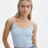 Knit V Neck Tank Top 1 Knit V Neck Tank Top -Outlet Glassons Store yves v neck tank blue bubble front kv125600vn 7