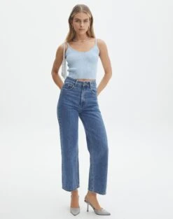 Knit V Neck Tank Top -Outlet Glassons Store yves v neck tank blue bubble full kv125600vn