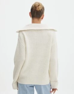Oversized Quarter Zip Knit Jumper -Outlet Glassons Store ziggy zip oversized knit bad to the bone back kl95134cot