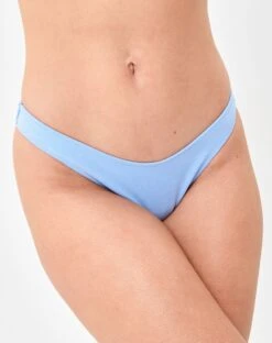 Shimmer Split Waist Ruched Bikini Bottom -Outlet Glassons Store zimi high waist thong blue me away front ga63412twl 1